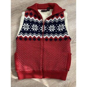 Vintage The Italian Mob Sweater Vest Top Womens Size Small Fair Isle